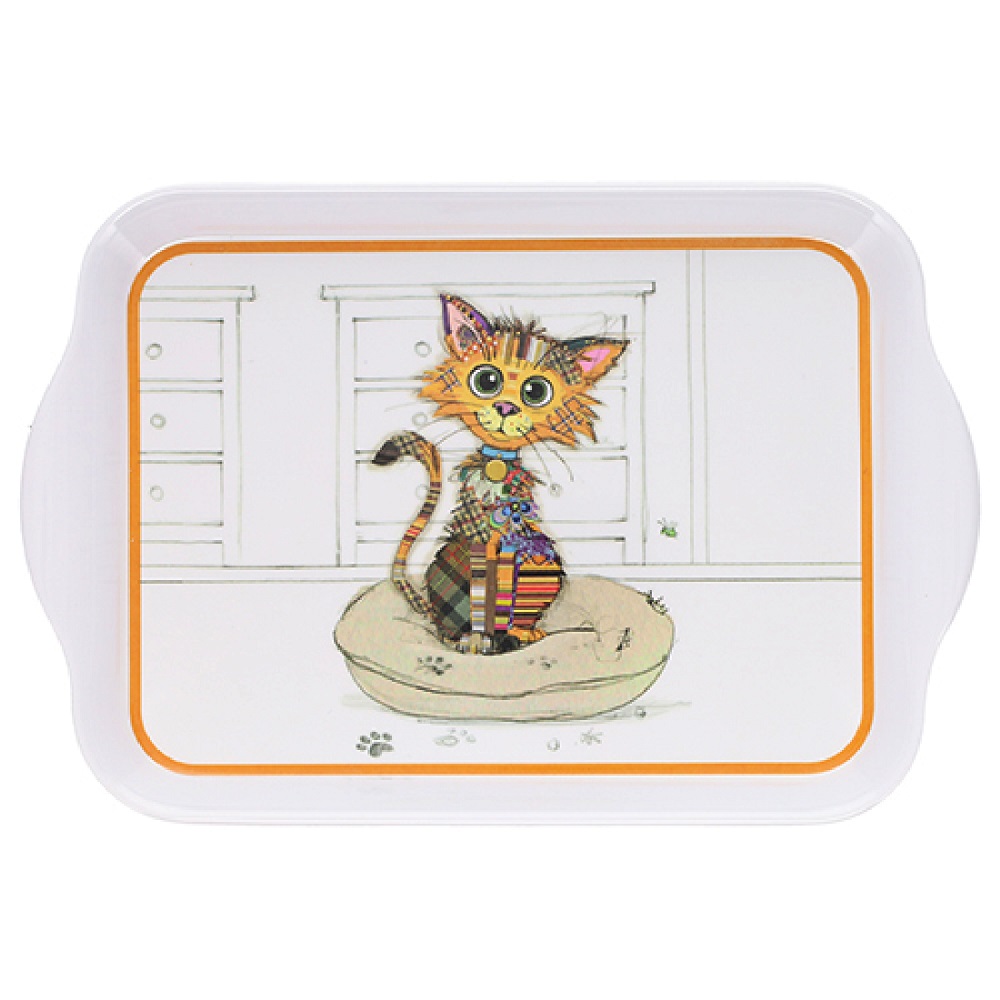 Plateau de service petit modele decor kook enfants chat mignon - kiub
