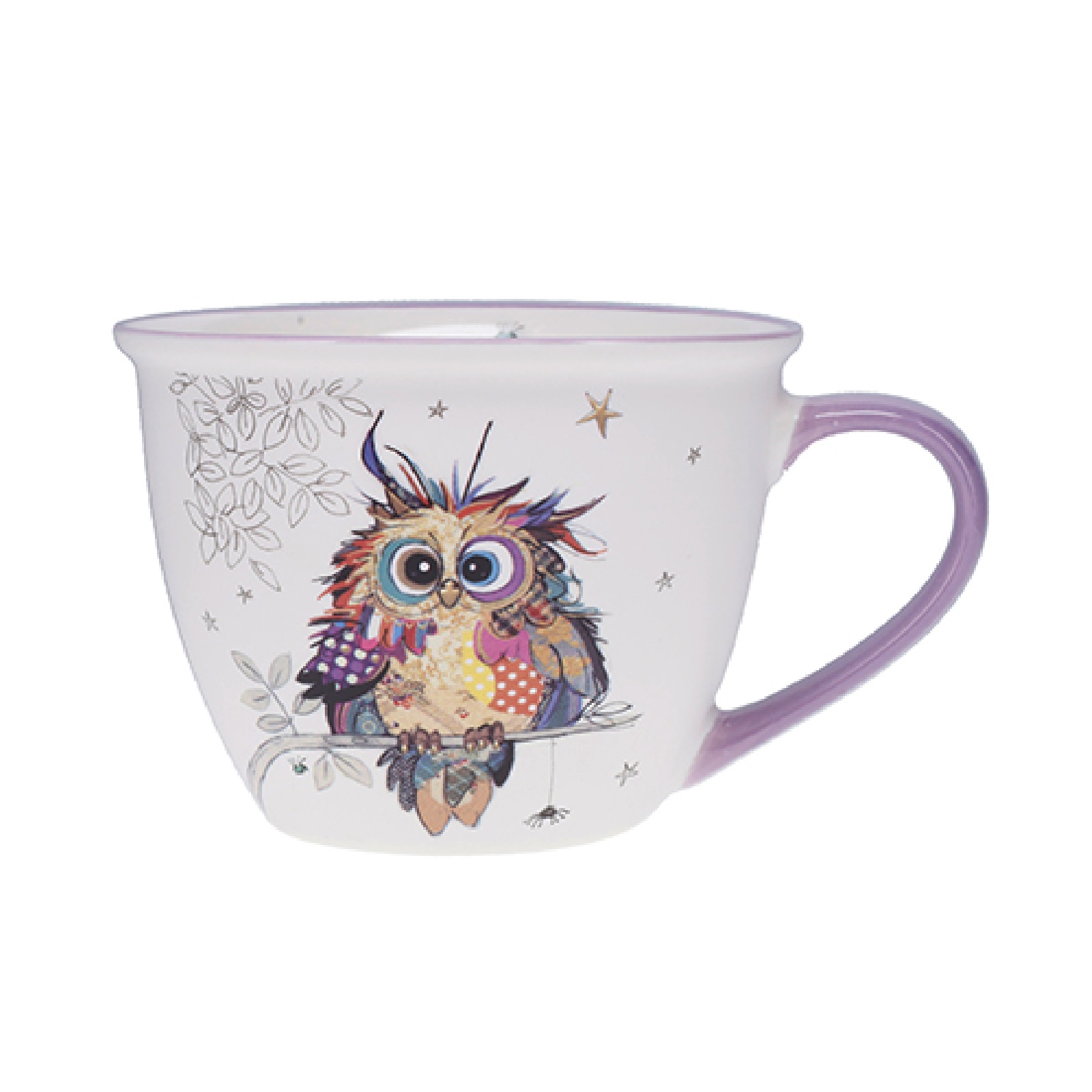 Tasse déjeuner à anse 550ml kook bébé chouette - kiub