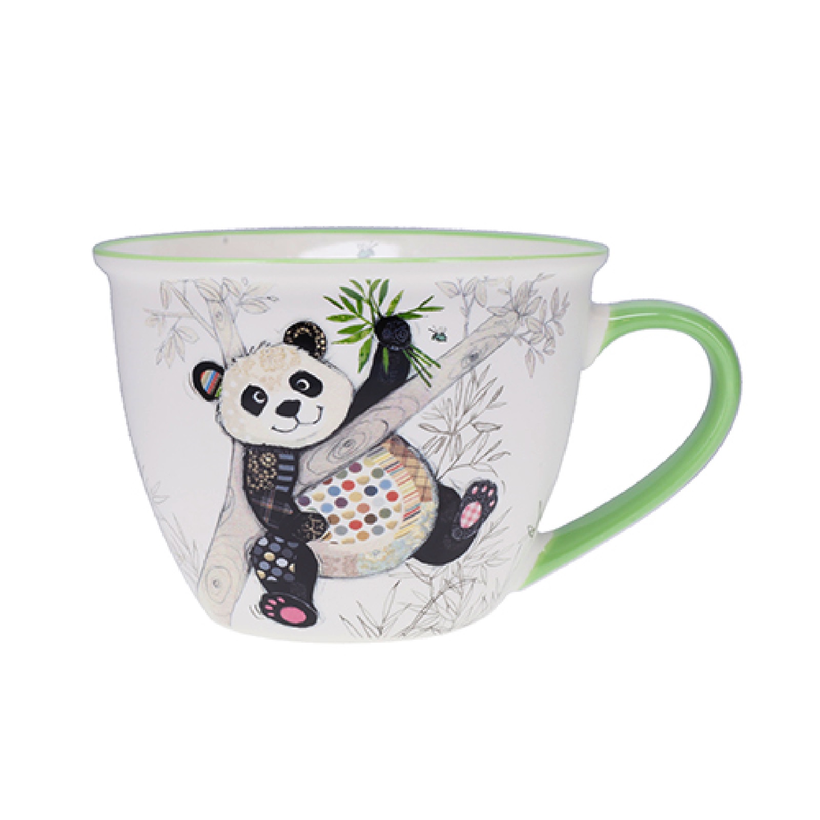Tasse déjeuner à anse 550ml kook panda - kiub