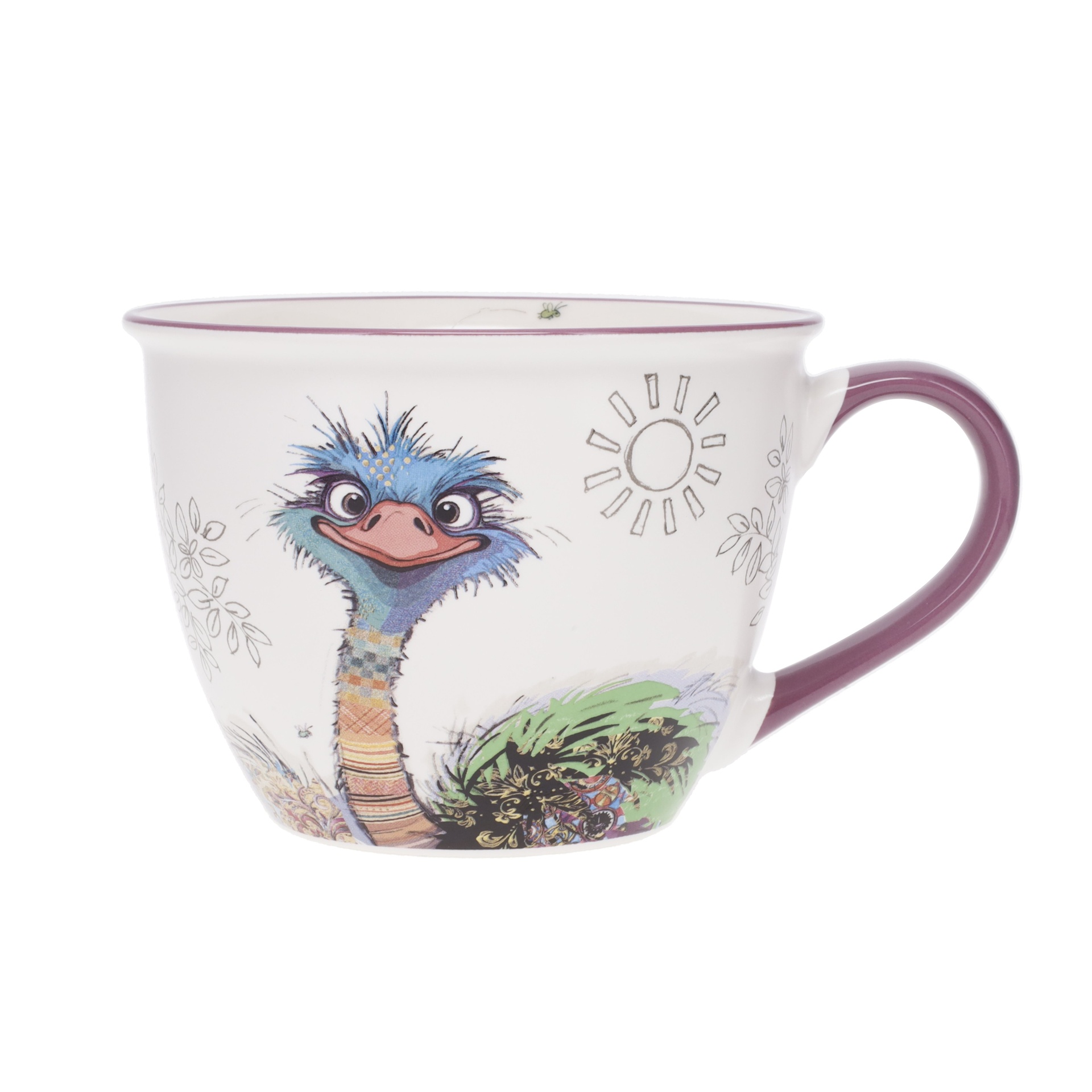 Tasse déjeuner à anse 550ml kook autruche - kiub