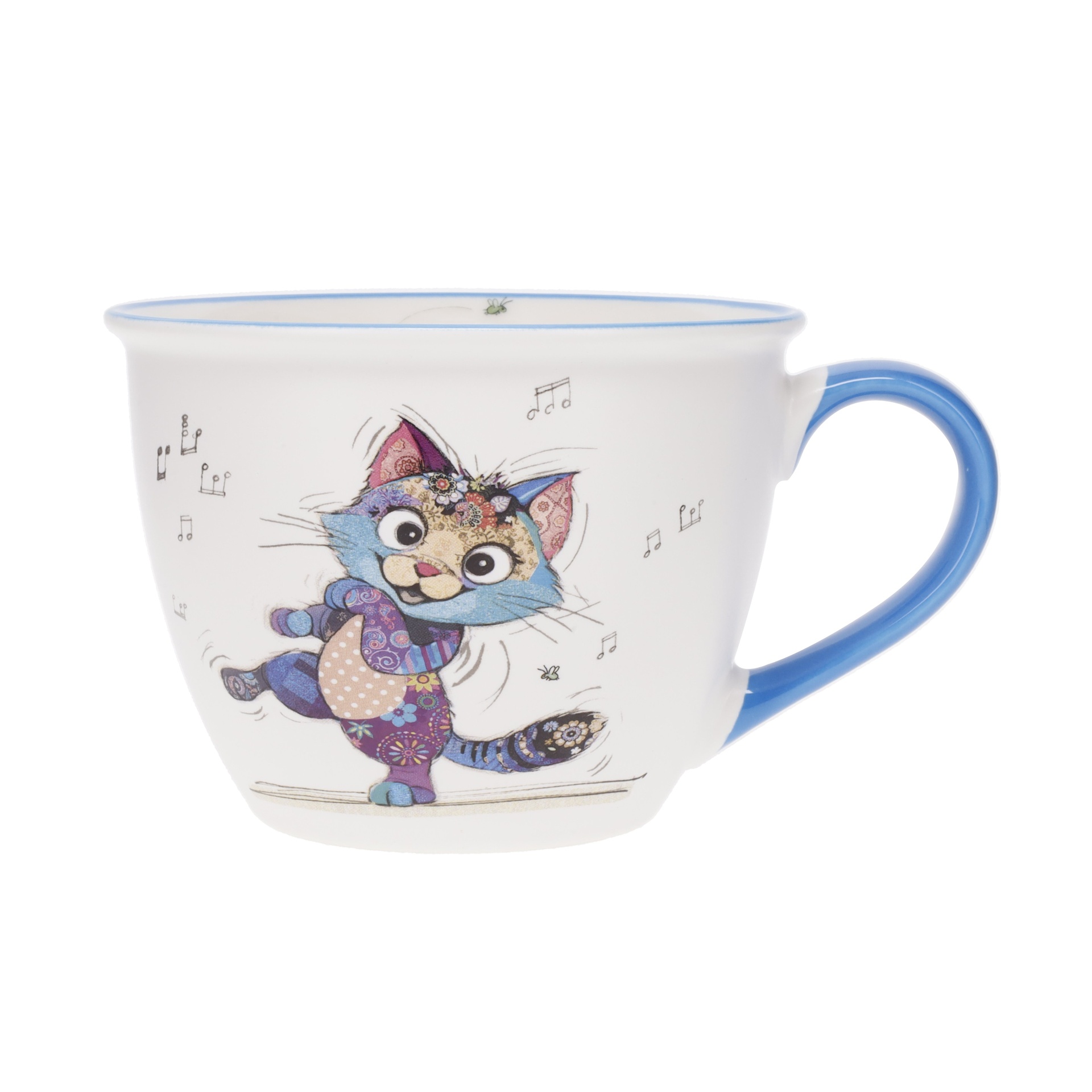 Tasse déjeuner à anse 550ml kook chaton danse - kiub