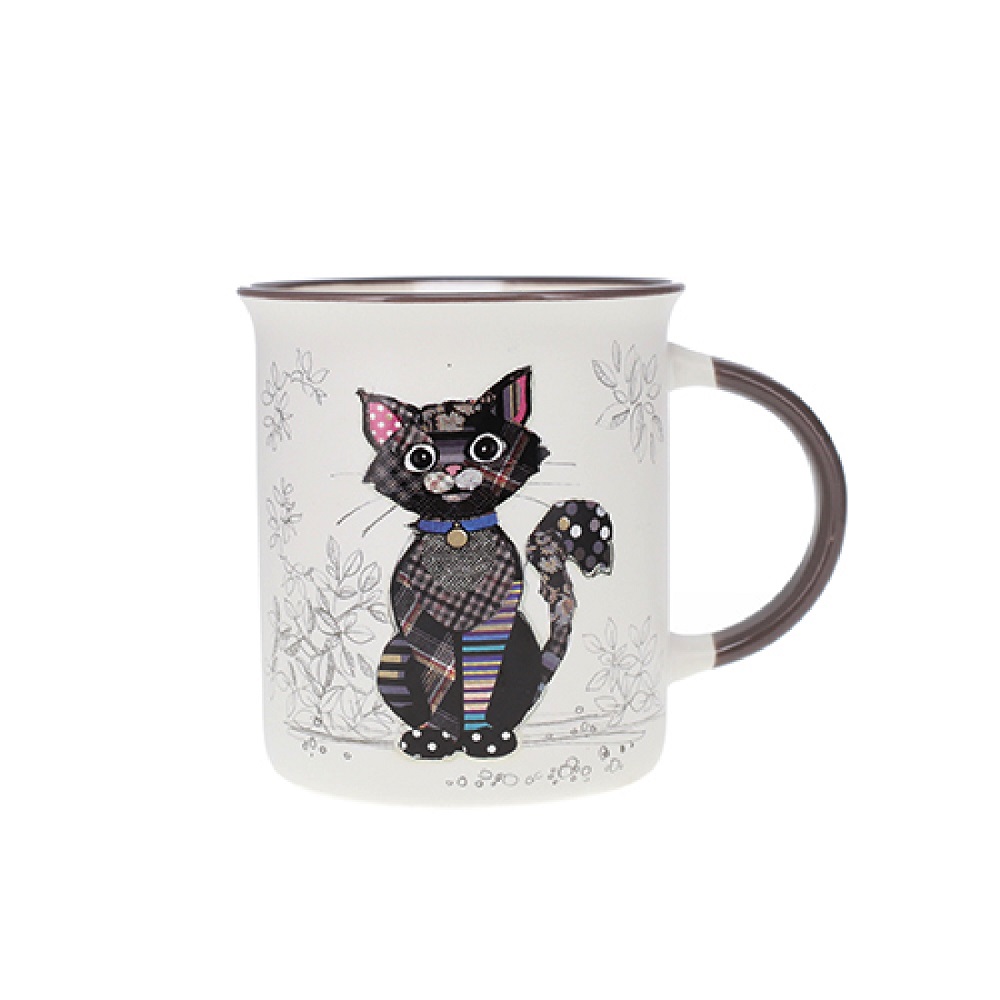 Mug timbale en porcelaine boite cadeau 32cl kook chat noir - kiub
