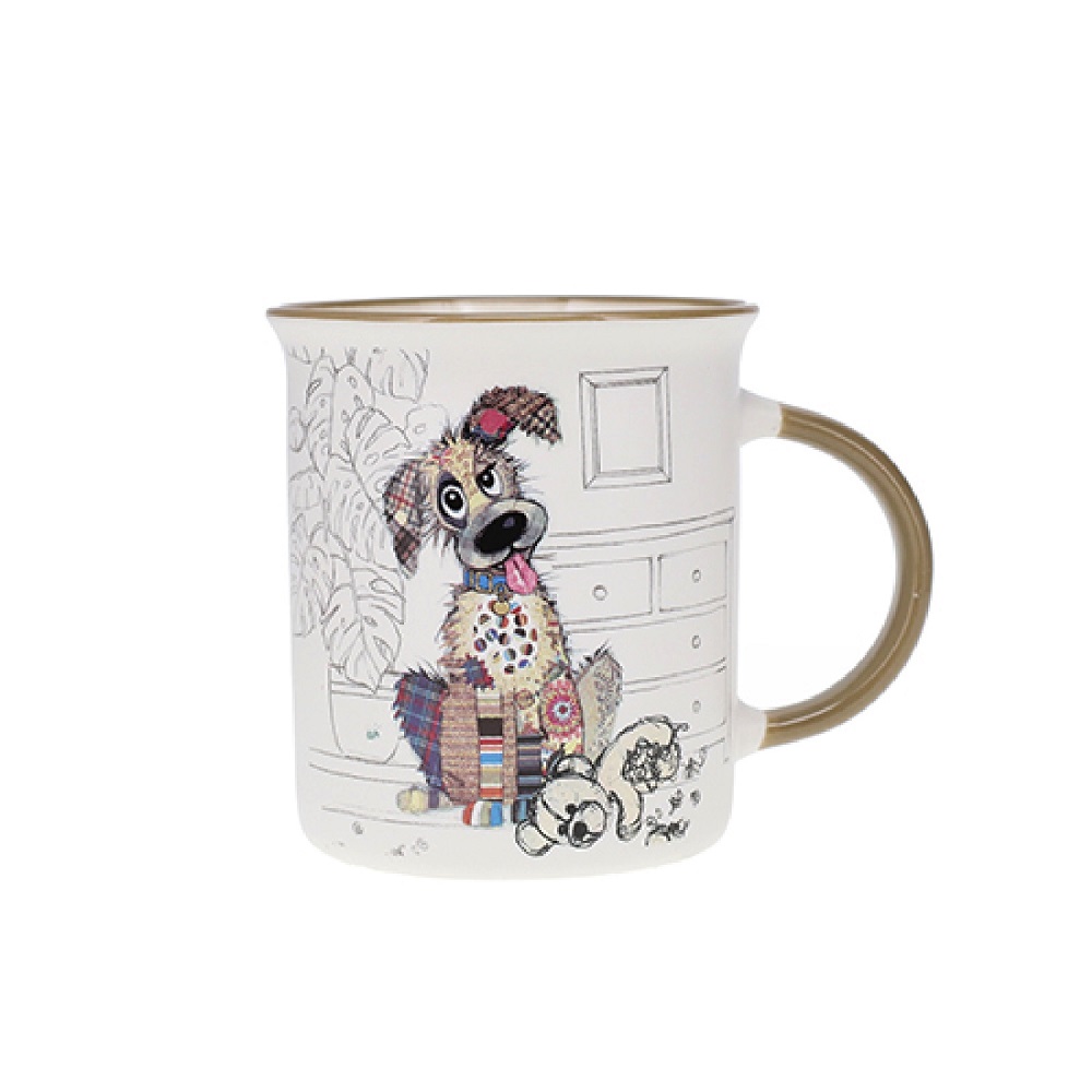 Mug timbale en porcelaine boite cadeau 32cl kook chien - kiub