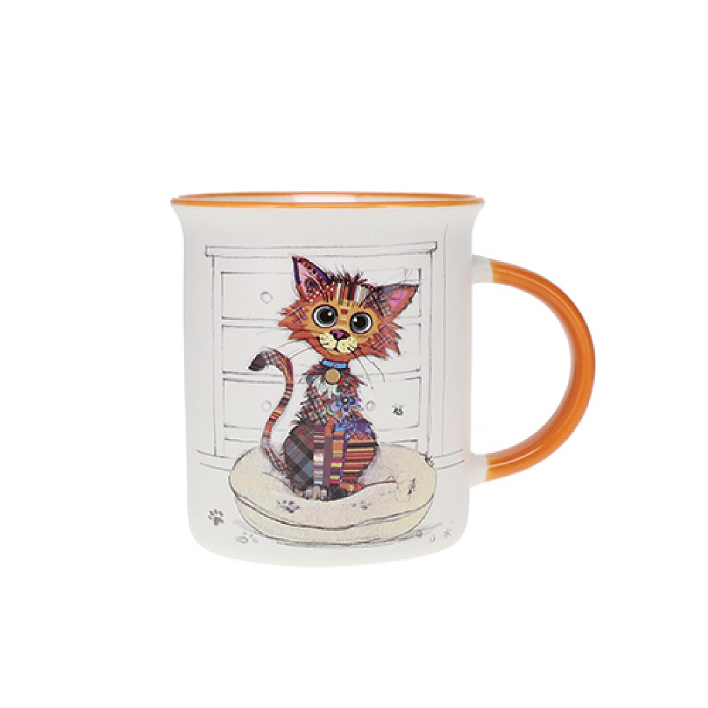 Mug timbale en porcelaine boite cadeau 32cl kook enfants chat mignon - kiub