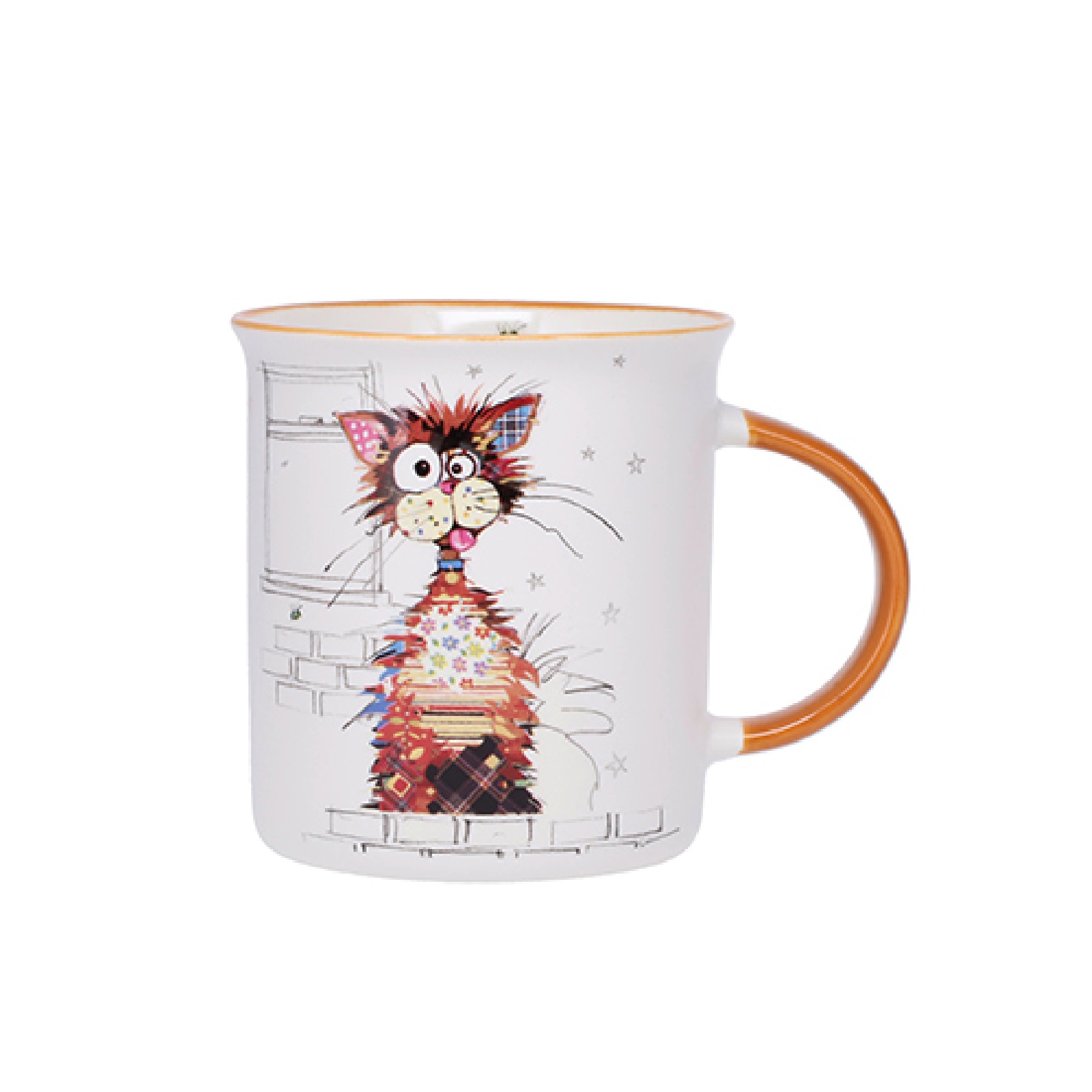 Mug timbale en porcelaine boite cadeau 32cl chat ziggy - kiub