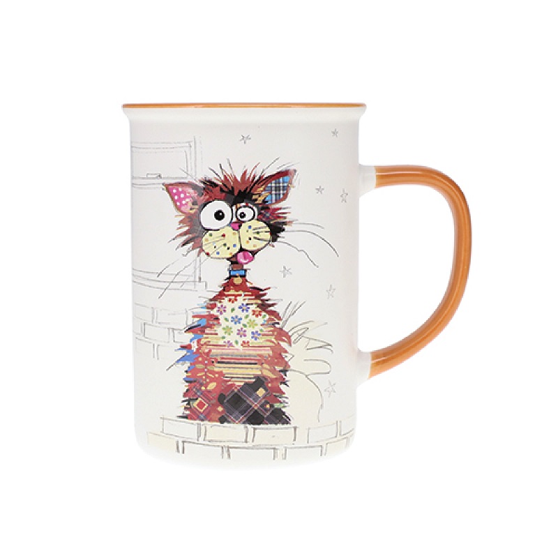 Mug timbale en porcelaine boite cadeau 36cl kook chat ziggy - kiub