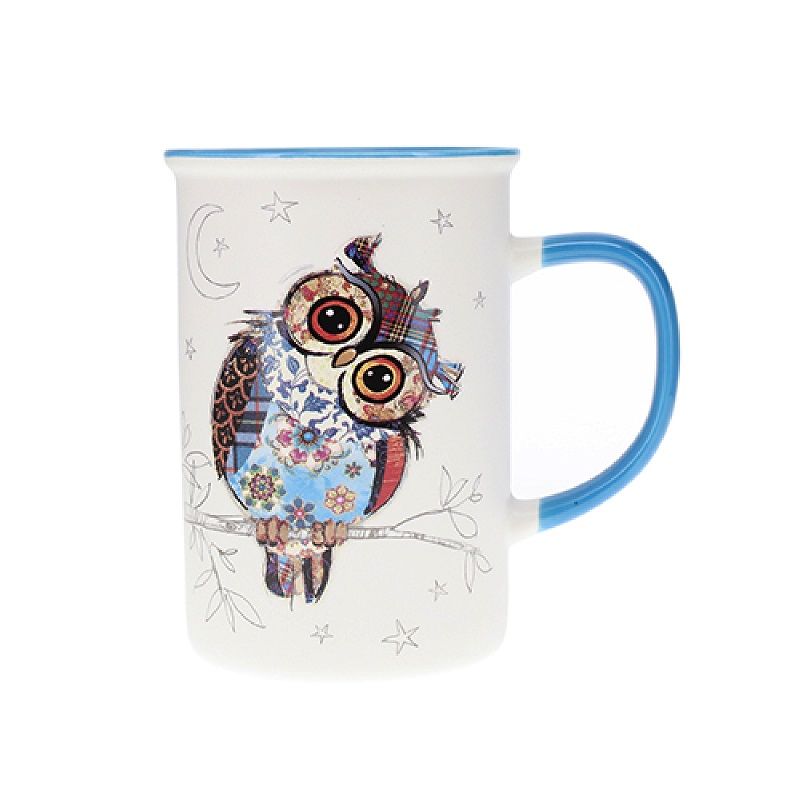 Mug timbale en porcelaine boite cadeau 36cl kook chouette - kiub