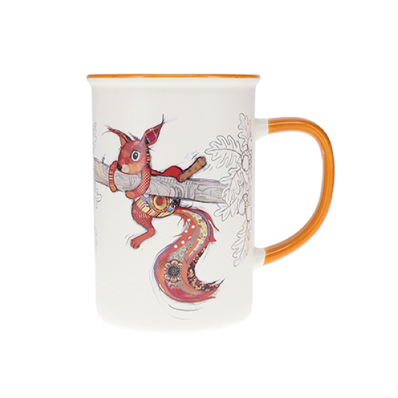 Mug timbale en porcelaine boite cadeau 36cl kook ecureuil - kiub