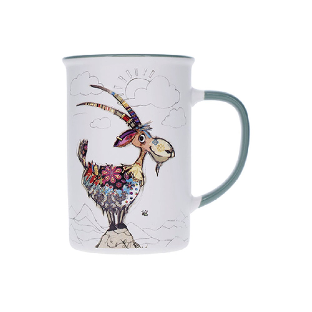 Mug timbale en porcelaine boite cadeau 36cl kook bouquetin - kiub