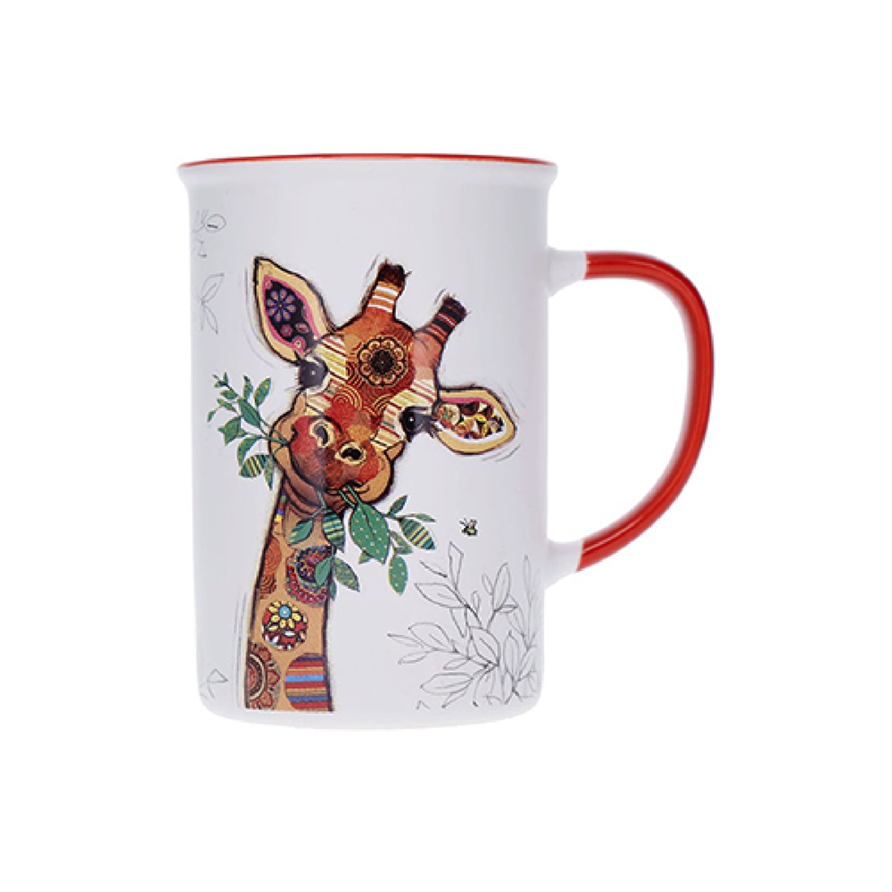 Mug timbale en porcelaine boite cadeau 36cl kook girafe - kiub