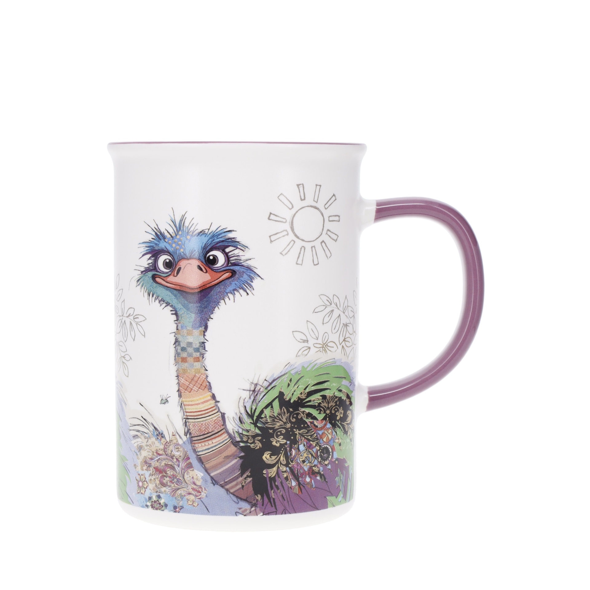 Mug timbale en porcelaine boite cadeau 36cl kook autruche - kiub