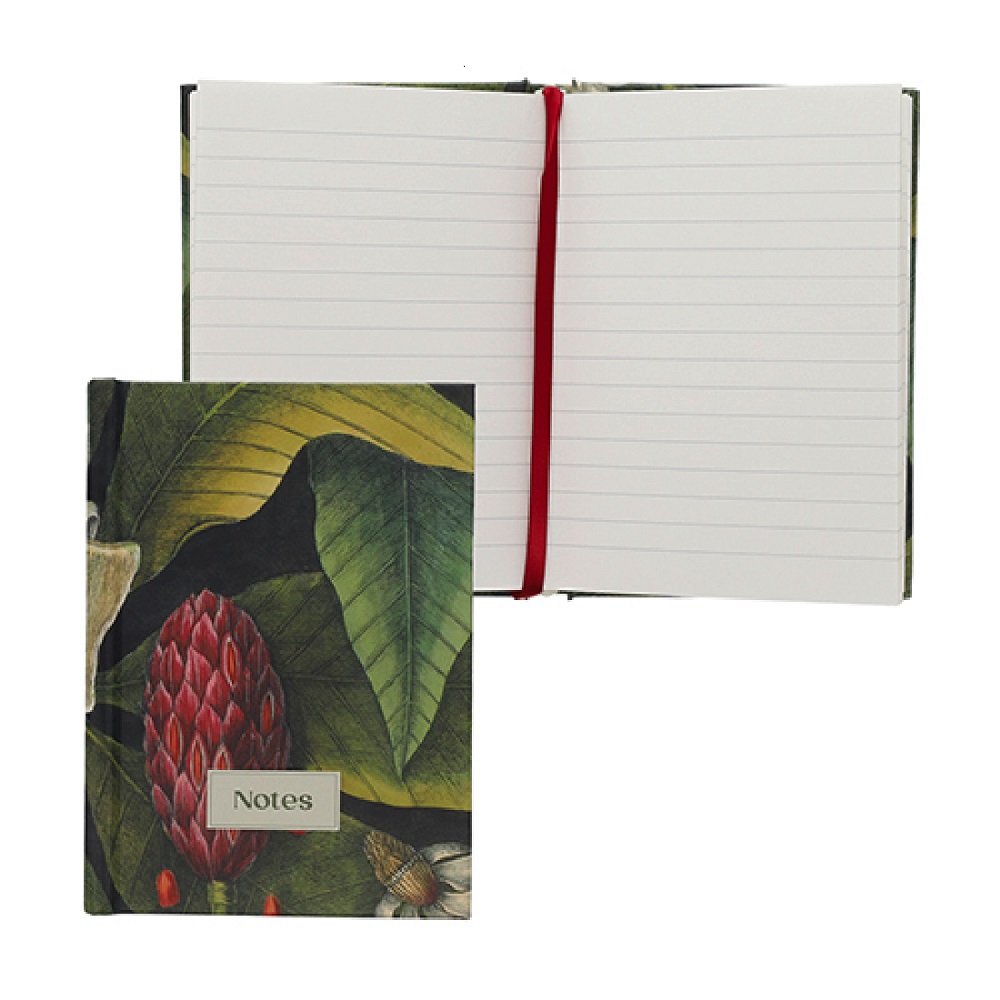 Note book carnet de note a6 dos collé cousu bnf voyage fleurs et fruits - kiub