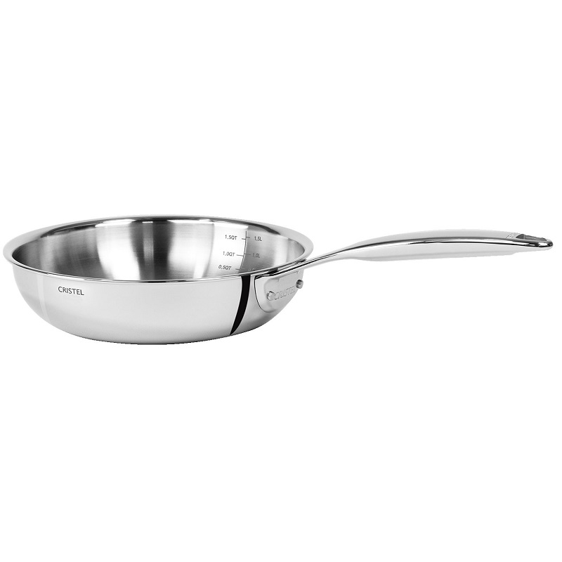 Mini poele sautoir induction 12 cm castel pro 5 ply poignee fixe - cristel