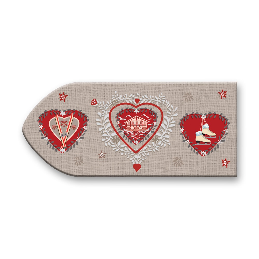 Planche à découper 36x16cm coeur de cîmes - moldeo
