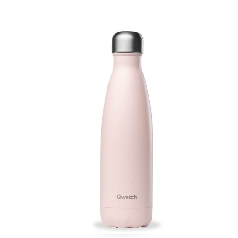 Bouteille isotherme - rose pastel 500 ml - qwetch