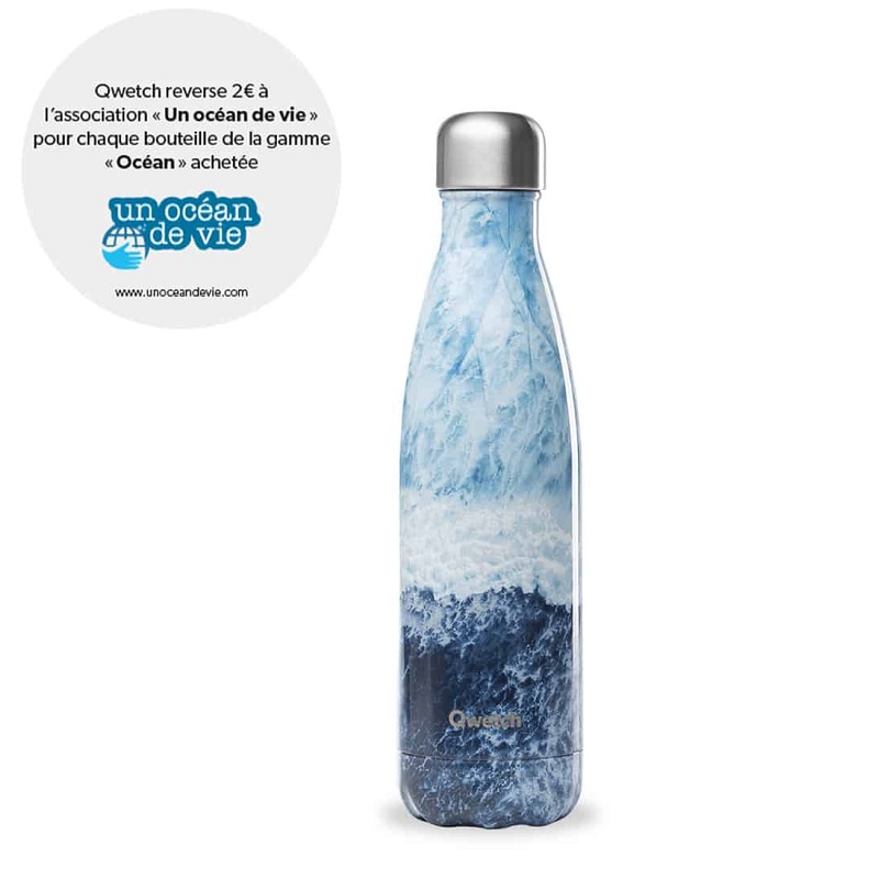 Bouteille isotherme - ocean lover 500 ml - qwetch