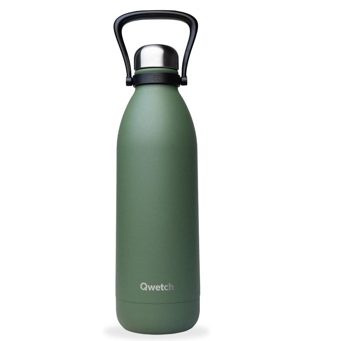Bouteille isotherme avec poignée de portage 1,5 l titan granite kaki - qwetch