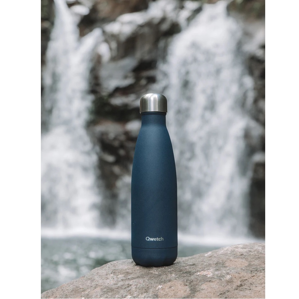Bouteille isotherme granite bleu nuit 260 ml - qwetch