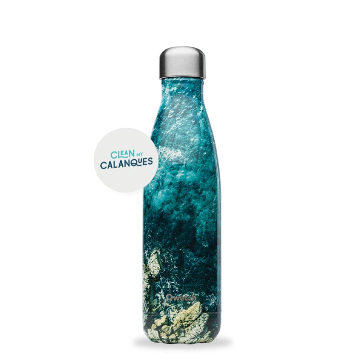 Bouteille isotherme - calanques x jcpieri 500 ml - qwetch