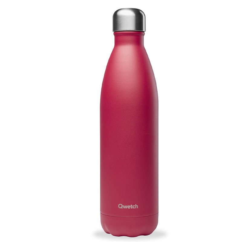 Bouteille isotherme - framboise mat 750 ml - qwetch