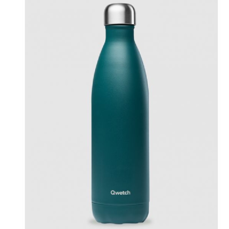 Bouteille isotherme - vert emeraude matt 750 ml - qwetch