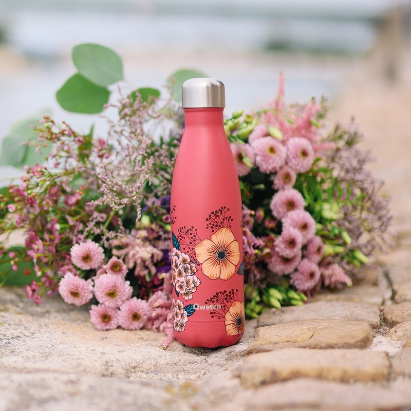 Bouteille isotherme - anemones 750ml - qwetch