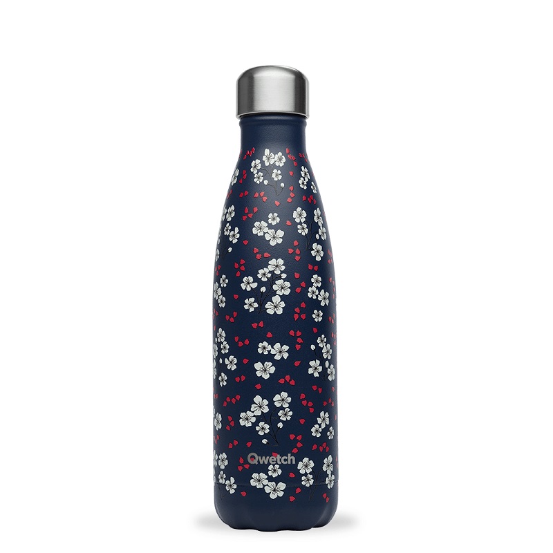 Bouteille isotherme - hanami bleu 500 ml - qwetch