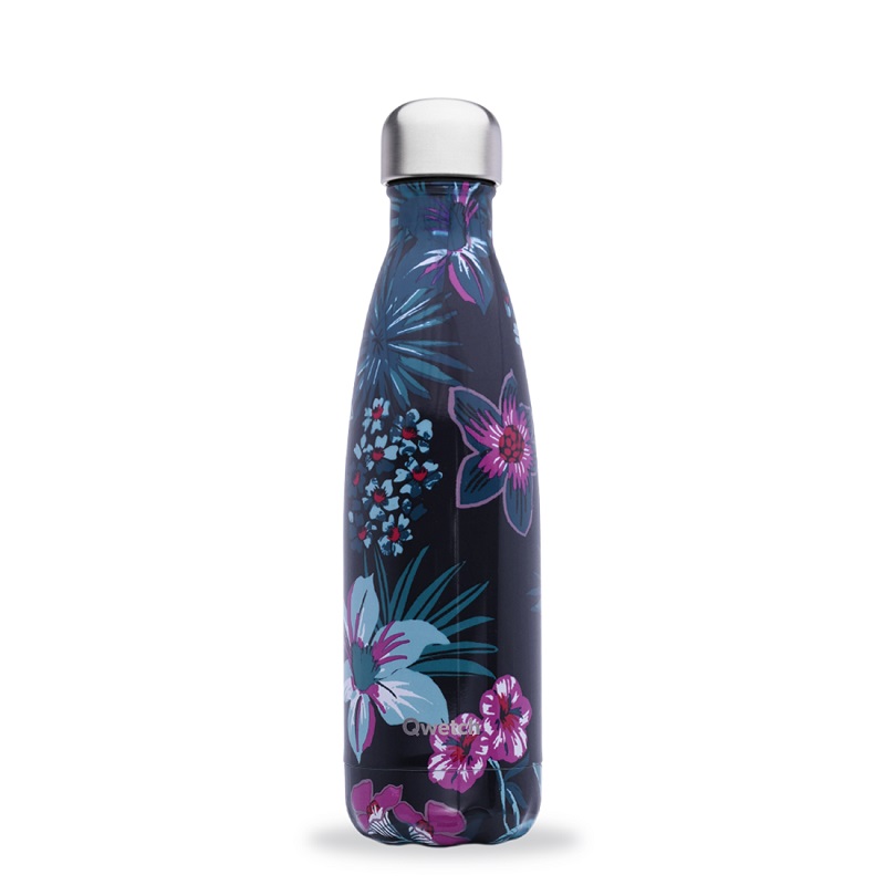 Bouteille isotherme - borneo noir 500 ml - qwetch