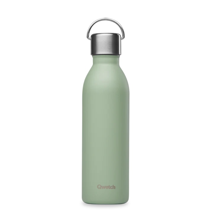 Bouteille isotherme active matt vert tilleul 600 ml - qwetch