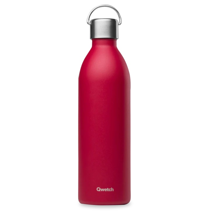 Bouteille isotherme active matt grenat 1000 ml - qwetch