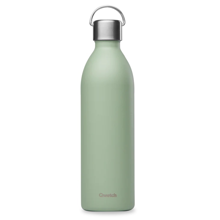 Bouteille isotherme active matt vert tilleul 1000 ml - qwetch