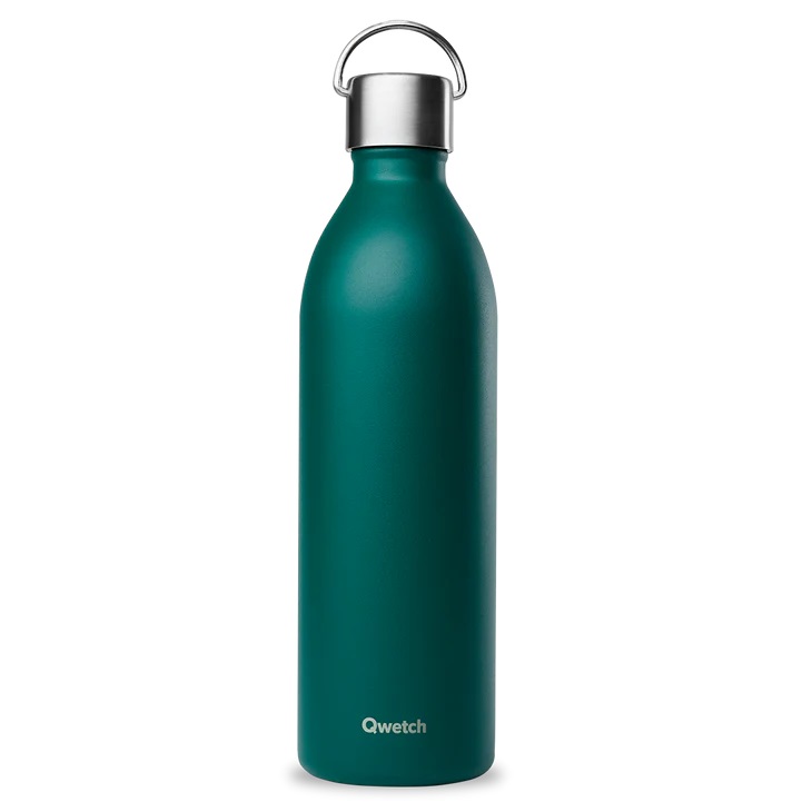 Bouteille isotherme active matt vert émeraude 1000 ml - qwetch