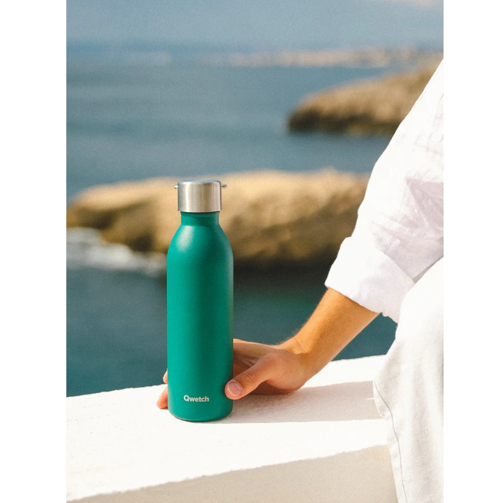 Bouteille isotherme active matt vert émeraude 1000 ml - qwetch