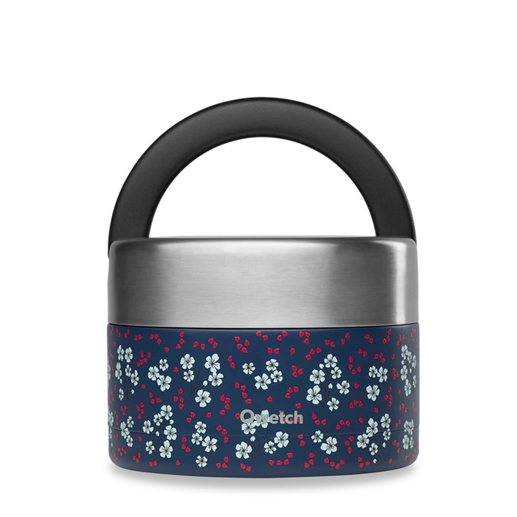 Boite repas isotherme avec poignée de portage - hanami bleu 650 ml - qwetch