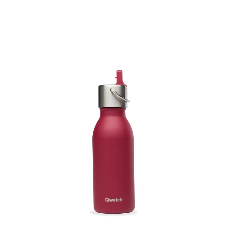 Bouteille isotherme - kids matt grenat 350 ml- qwetch