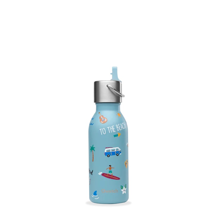 Bouteille isotherme - kids honolulu bleu 350 ml- qwetch