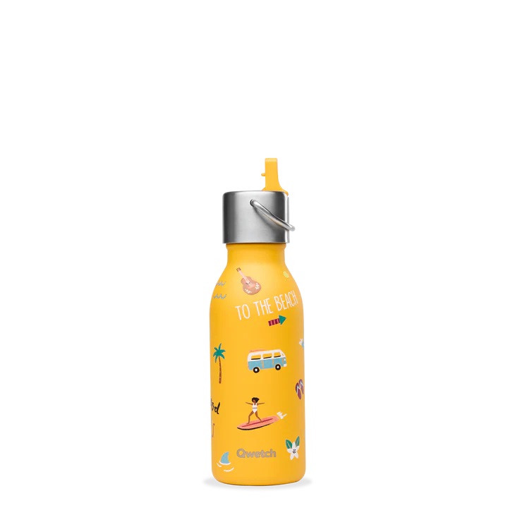 Bouteille isotherme - kids honolulu jaune curry 350 ml- qwetch