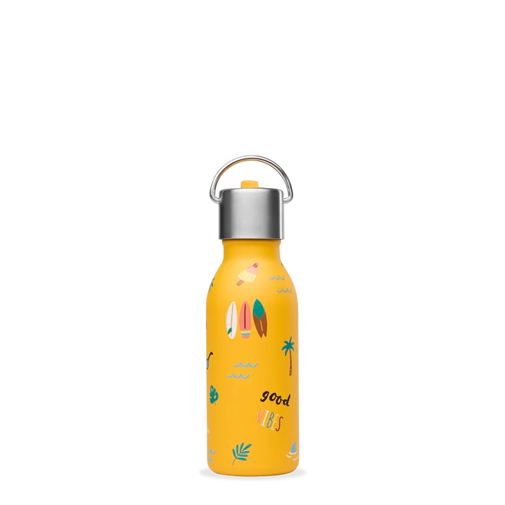 Bouteille isotherme - kids honolulu jaune curry 350 ml- qwetch