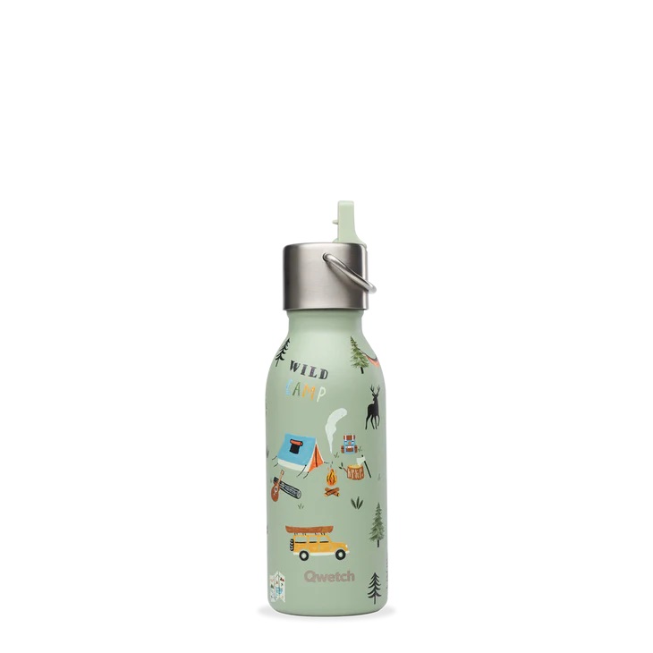 Bouteille isotherme - kids yosemite vert tilleul 350 ml- qwetch