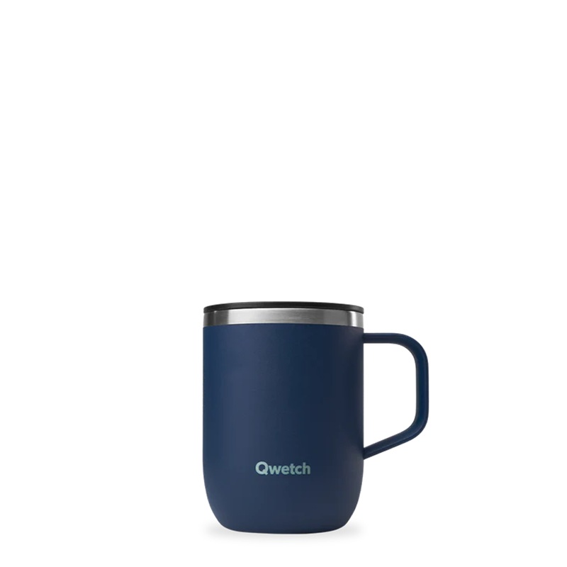 Mug isotherme inox matt bleu marine 350 ml - qwetch