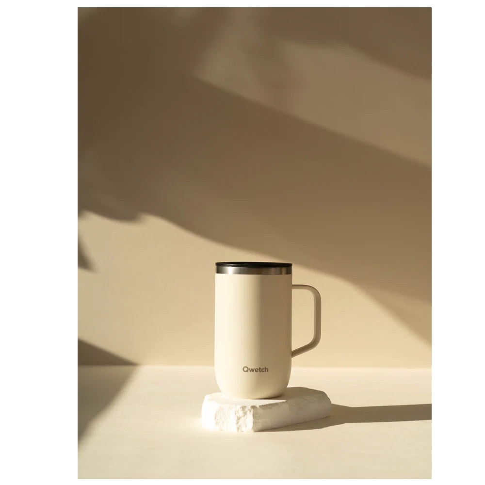 Mug tisanière isotherme inox matt sable 470 ml - qwetch