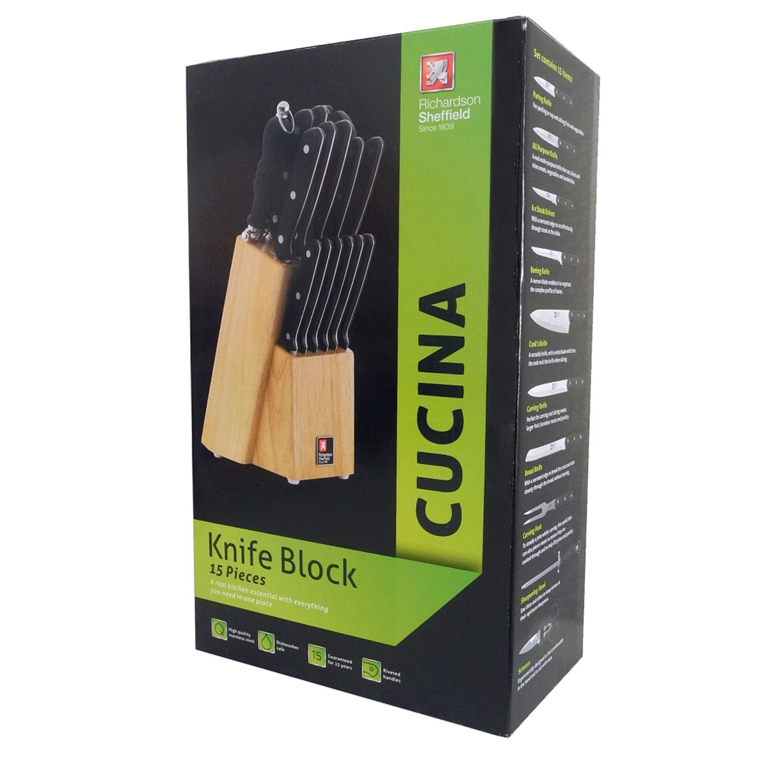 Cucina - bloc couteaux 15 pièces - richardson