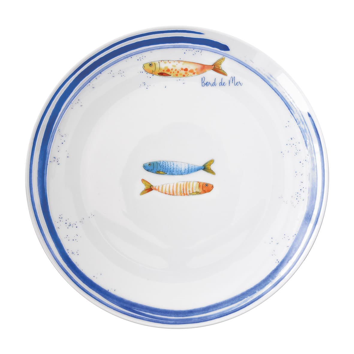 Service d'assiettes en porcelaine 18 pièces bord de mer - easylife 