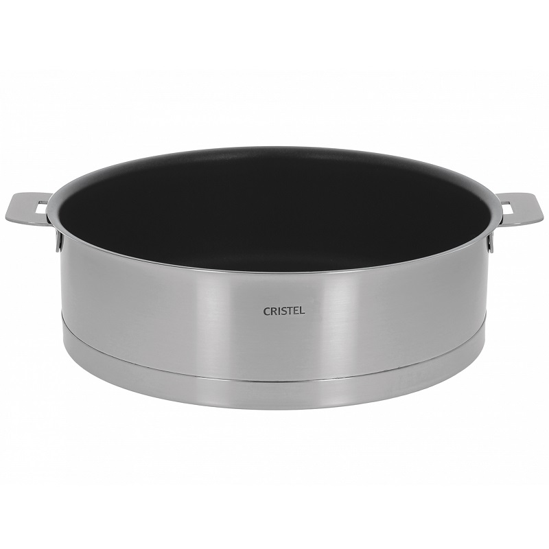 Sauteuse en inox finition strate revetement exceliss 24 cm poignee amovible - cristel
