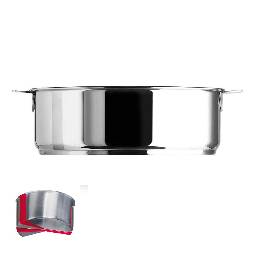 Sauteuse induction en inox multiply casteline amovible 24 cm - cristel