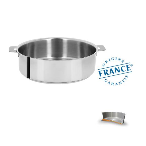 Sauteuse inox induction - 28 cm - mutine amovible - cristel
