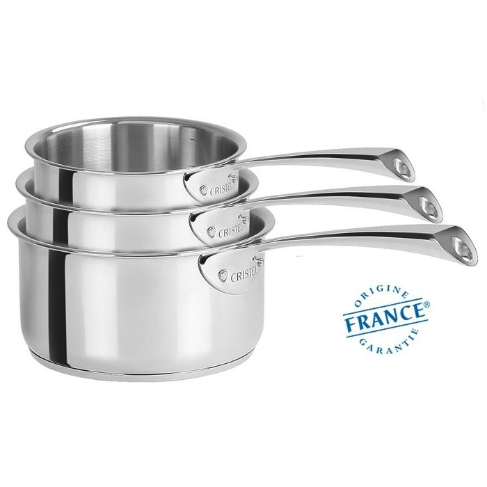 Serie de 3 casseroles 16 a 20 cm casteline fixe multiply - cristel