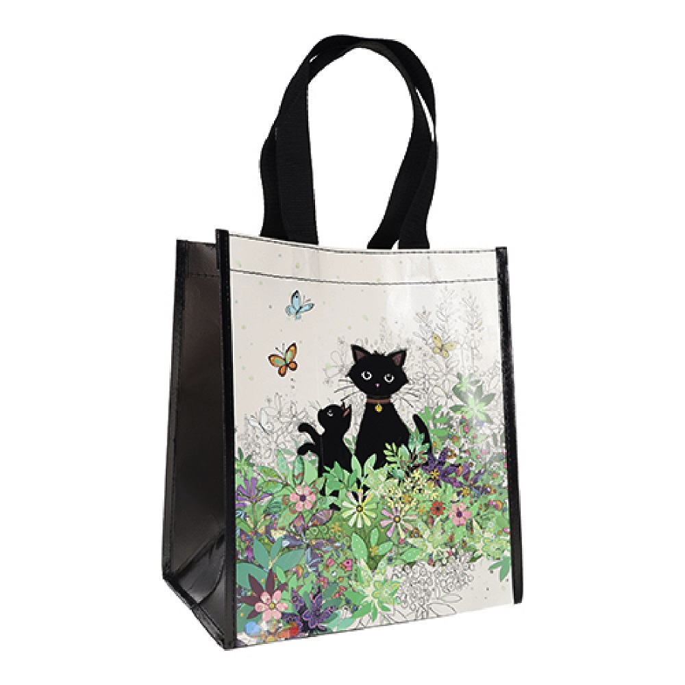 Sac cabas en plastique recycle bug art chaton jardin - kiub