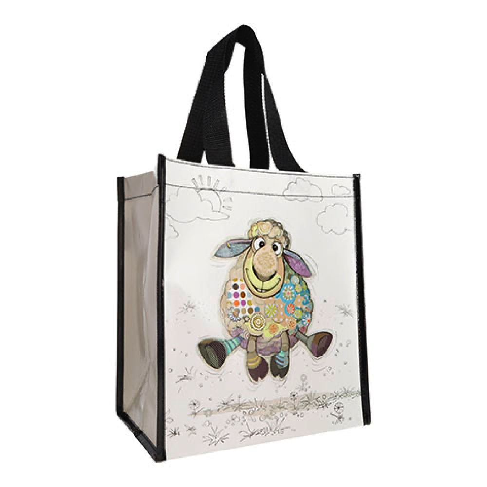 Sac cabas en plastique recyclé kook mouton 26x29cm - kiub