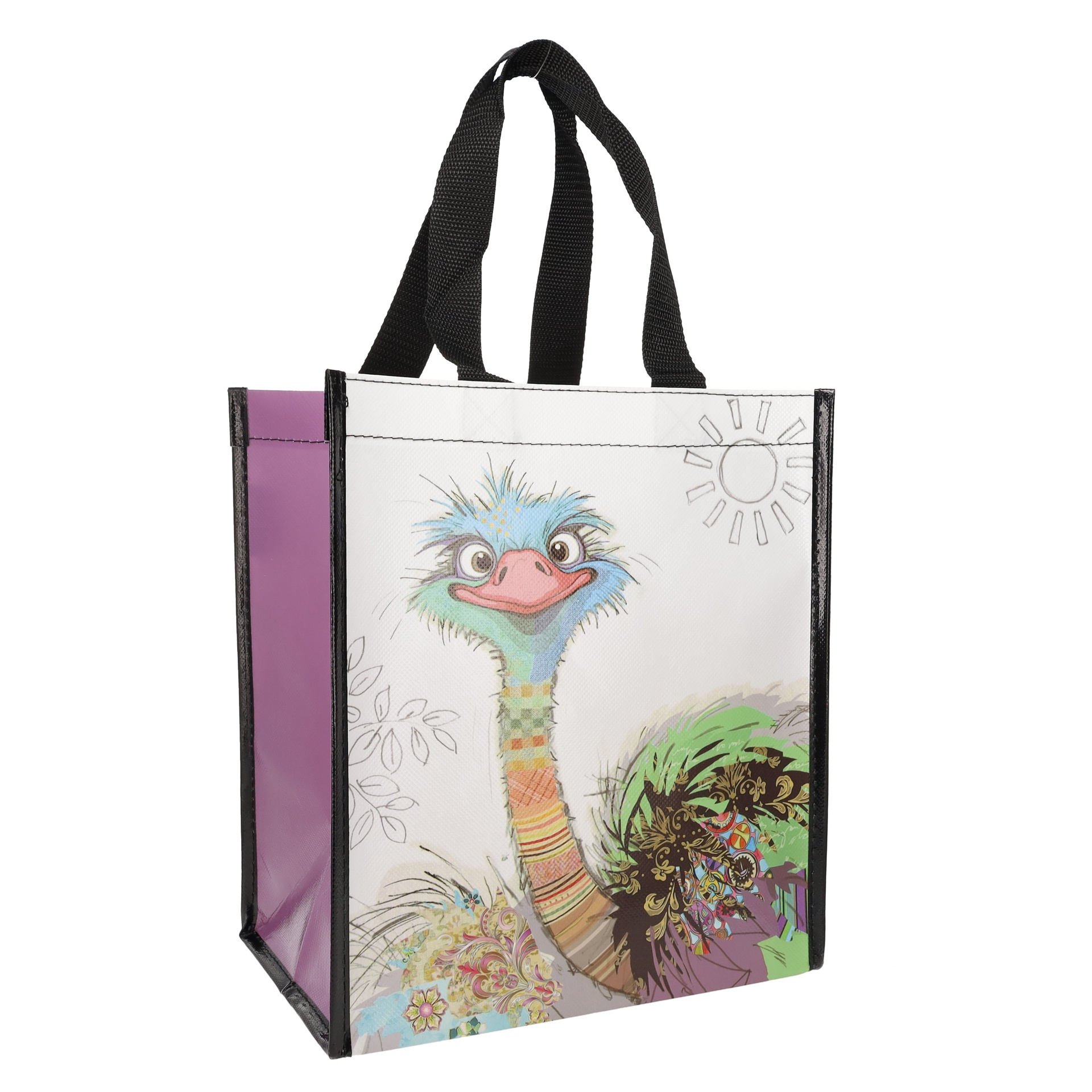 Sac cabas en plastique recyclé kook autruche 26x29cm - kiub